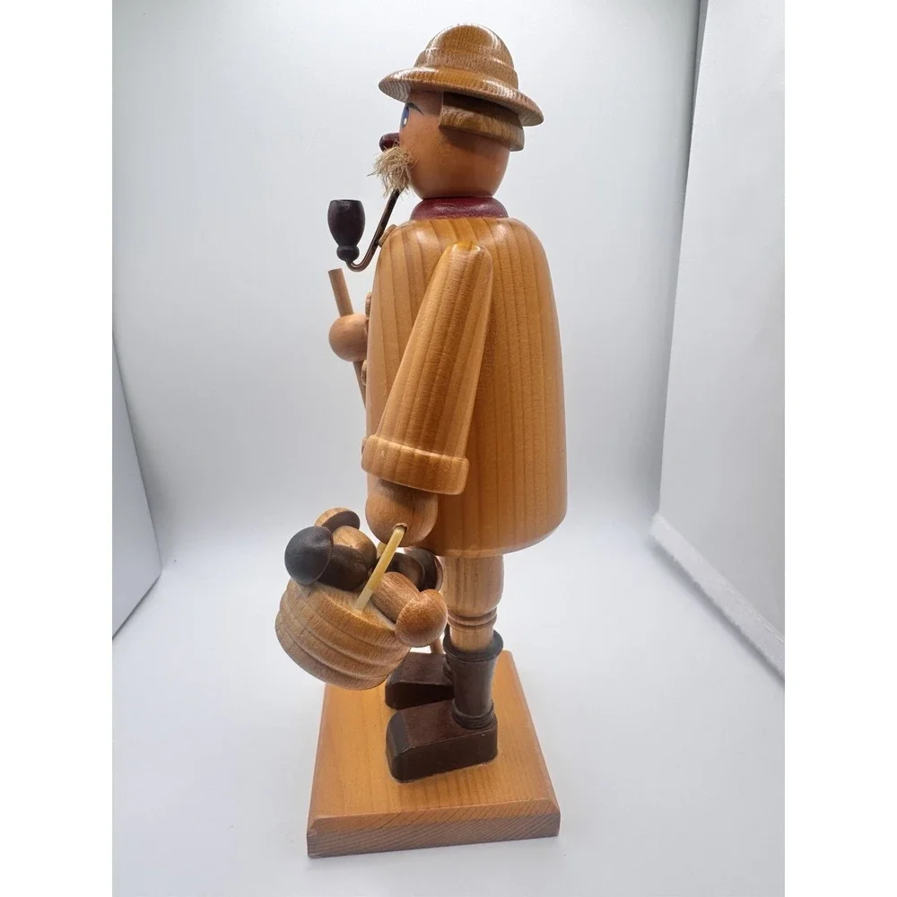 German Wooden Incense Smoker Mushroom Hunter Woodsman 8